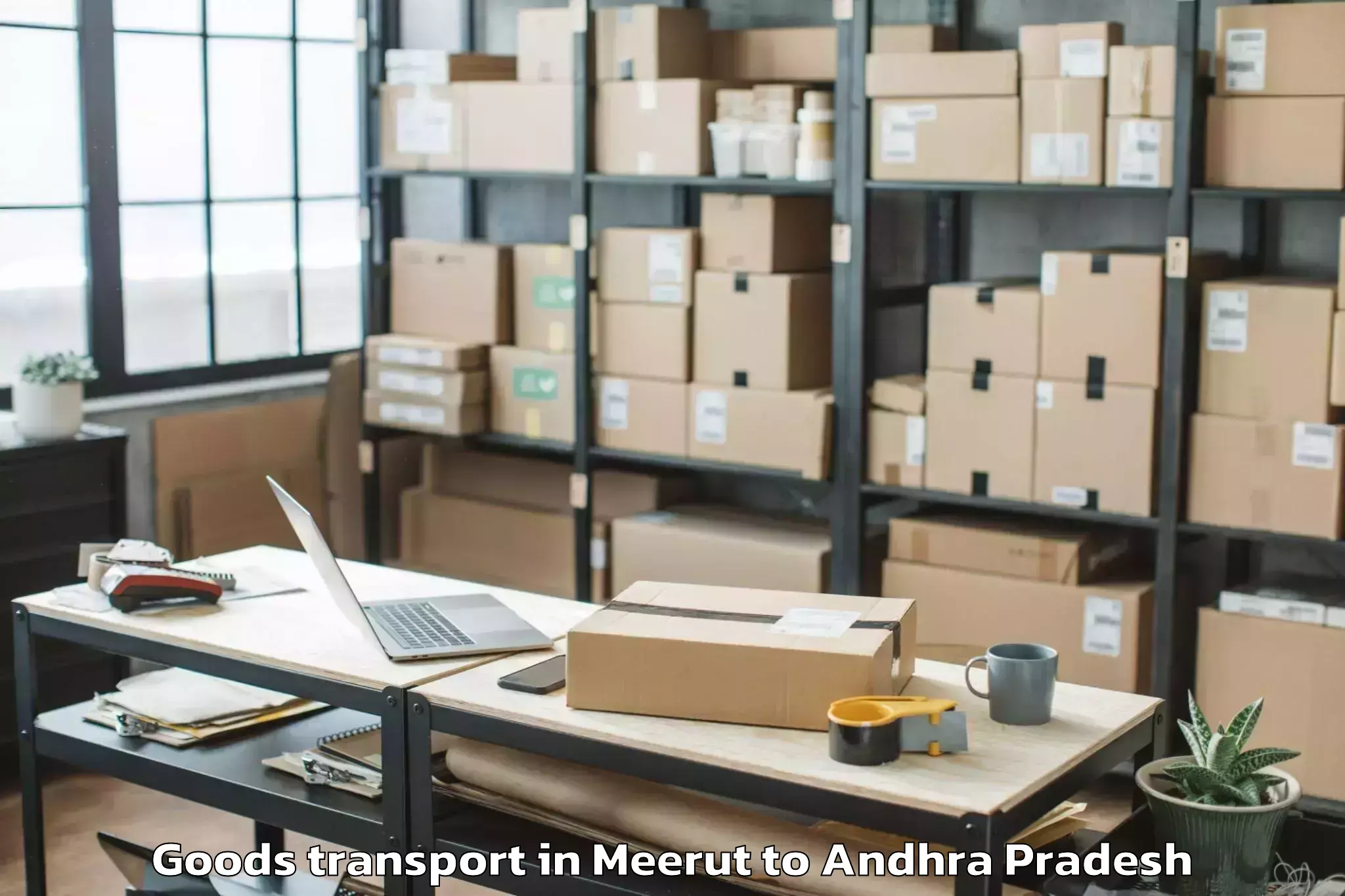 Book Meerut to Bapulapadu Goods Transport Online